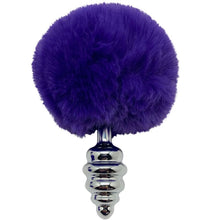 ALIVE - PLUG DE PRAZER ANAL ESPIRAL METAL FLUFFY DARK VIOLETA TAMANHO L - Sexshoptuga  Sexshoptuga 