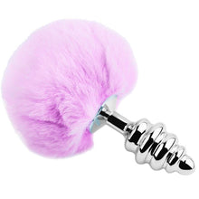 ALIVE - PLUG DE PRAZER ANAL ESPIRAL METAL FLUFFY VIOLETA TAMANHO L - Sexshoptuga  Sexshoptuga 