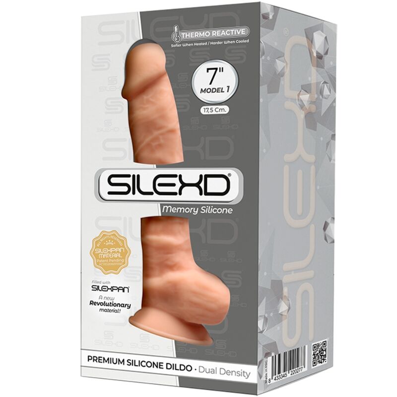 SILEXD - MODELO 1 PÊNIS REALÍSTICO PREMIUM SILEXPAN SILICONE 17.5 CM - Sexshoptuga 