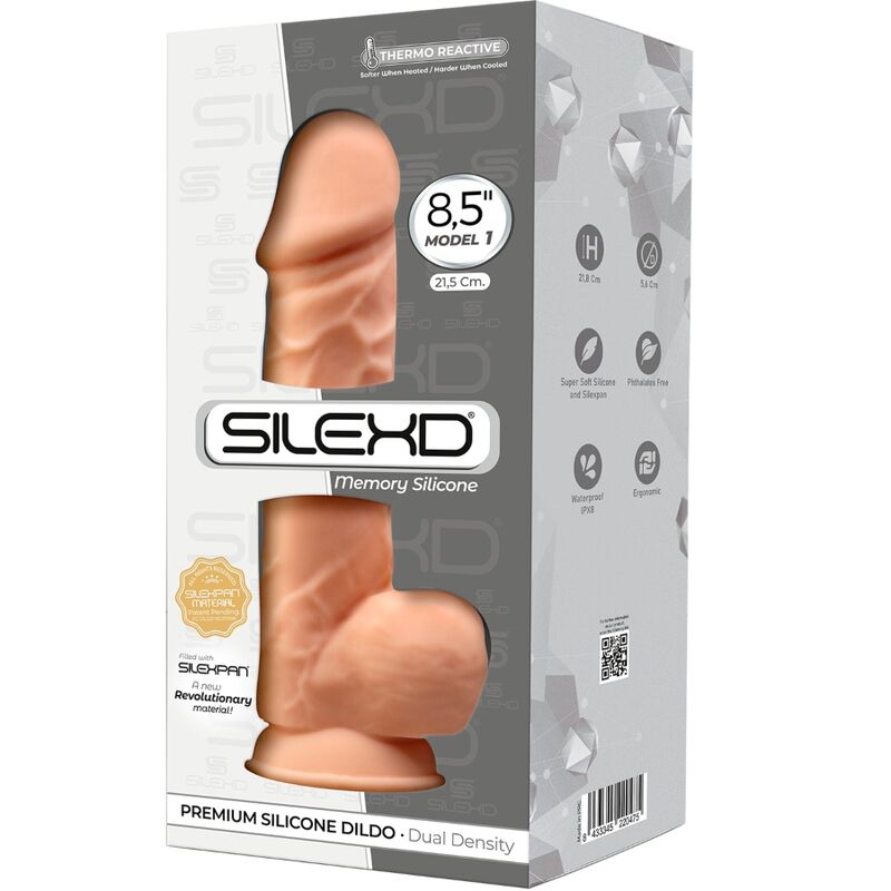 SILEXD - MODELO 1 PÊNIS REALÍSTICO PREMIUM SILEXPAN SILICONE 21.5 CM - Sexshoptuga 