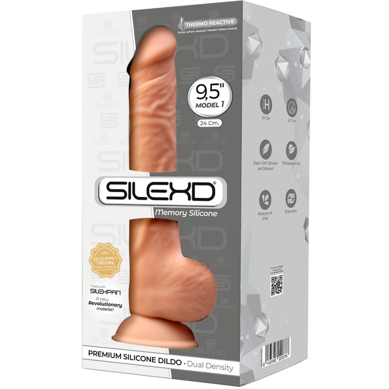 SILEXD - MODELO 1 PÊNIS REALÍSTICO PREMIUM SILEXPAN SILICONE 24 CM - Sexshoptuga 