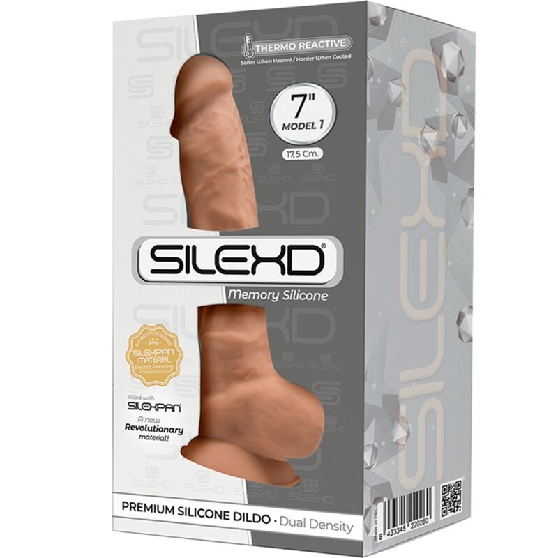 SILEXD - MODELO 1 PÊNIS REALÍSTICO PREMIUM SILEXPAN SILICONE CARAMELO 17.5 CM - Sexshoptuga  Sexshoptuga 