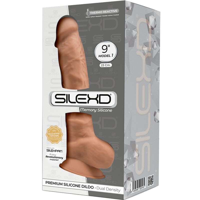 SILEXD - MODELO 1 PÊNIS REALÍSTICO PREMIUM SILEXPAN SILICONE CARAMELO 23 CM - Sexshoptuga 