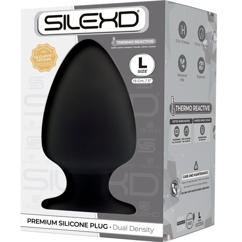 SILEXD - MODELO 1 PLUG ANAL PREMIUM SILEXPAN SILICONE PREMIUM TERMOREATIVO TAMANHO L - Sexshoptuga  Sexshoptuga 