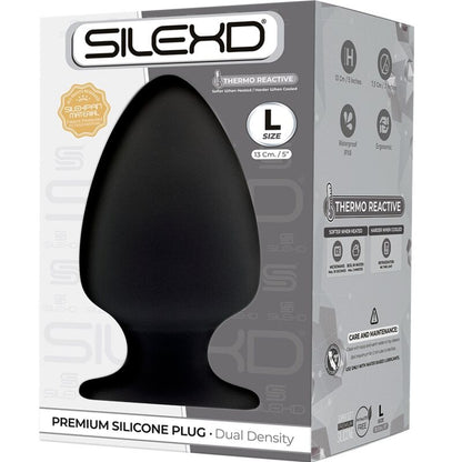 SILEXD - MODELO 1 PLUG ANAL PREMIUM SILEXPAN SILICONE PREMIUM TERMOREATIVO TAMANHO L - Sexshoptuga 