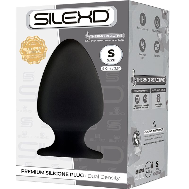 SILEXD - MODELO 1 PLUG ANAL PREMIUM SILEXPAN SILICONE PREMIUM TERMOREATIVO TAMANHO S - Sexshoptuga  Sexshoptuga 