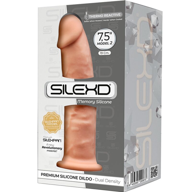 SILEXD - MODELO 2 PÊNIS REALÍSTICO PREMIUM SILEXPAN SILICONE 19 CM - Sexshoptuga 