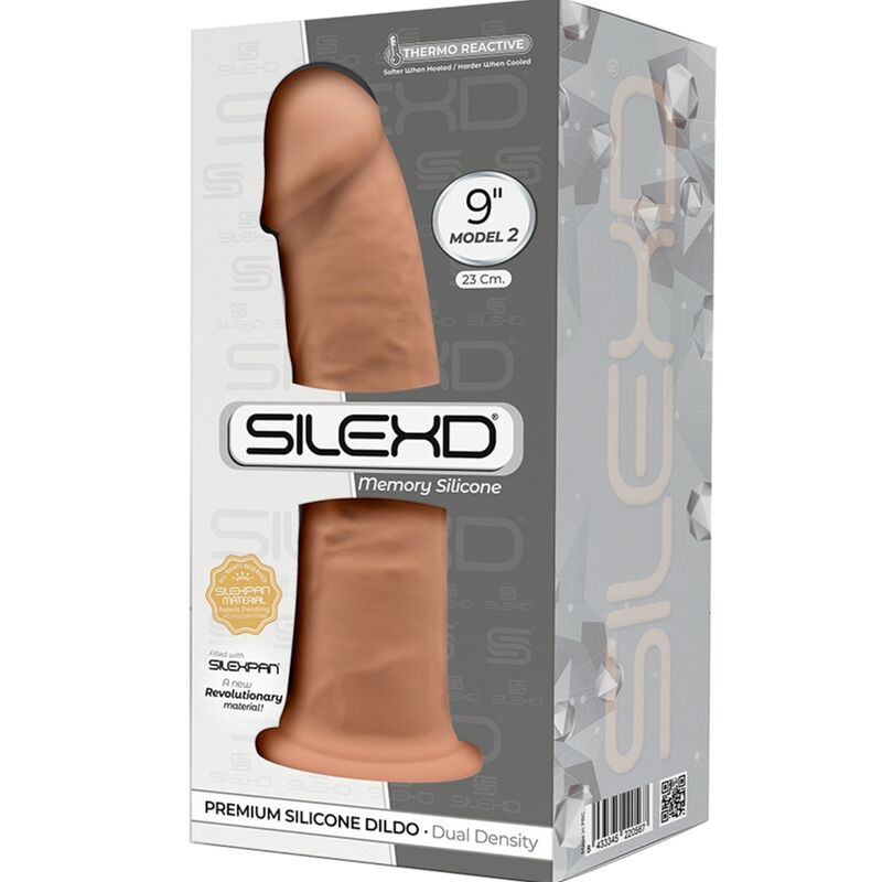 SILEXD - MODELO 2 PÊNIS REALÍSTICO PREMIUM SILEXPAN SILICONE CARAMELO 23 CM - Sexshoptuga 