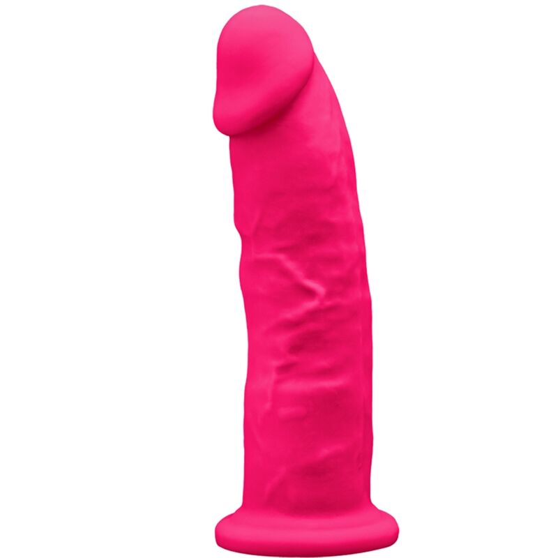 SILEXD - MODELO 2 PÊNIS REALÍSTICO PREMIUM SILEXPAN SILICONE FÚCSIA 19 CM - Sexshoptuga 