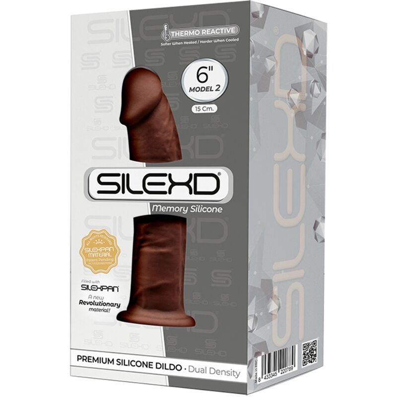 SILEXD - MODELO 2 PÊNIS REALÍSTICO PREMIUM SILEXPAN SILICONE MARROM 15 CM - Sexshoptuga 