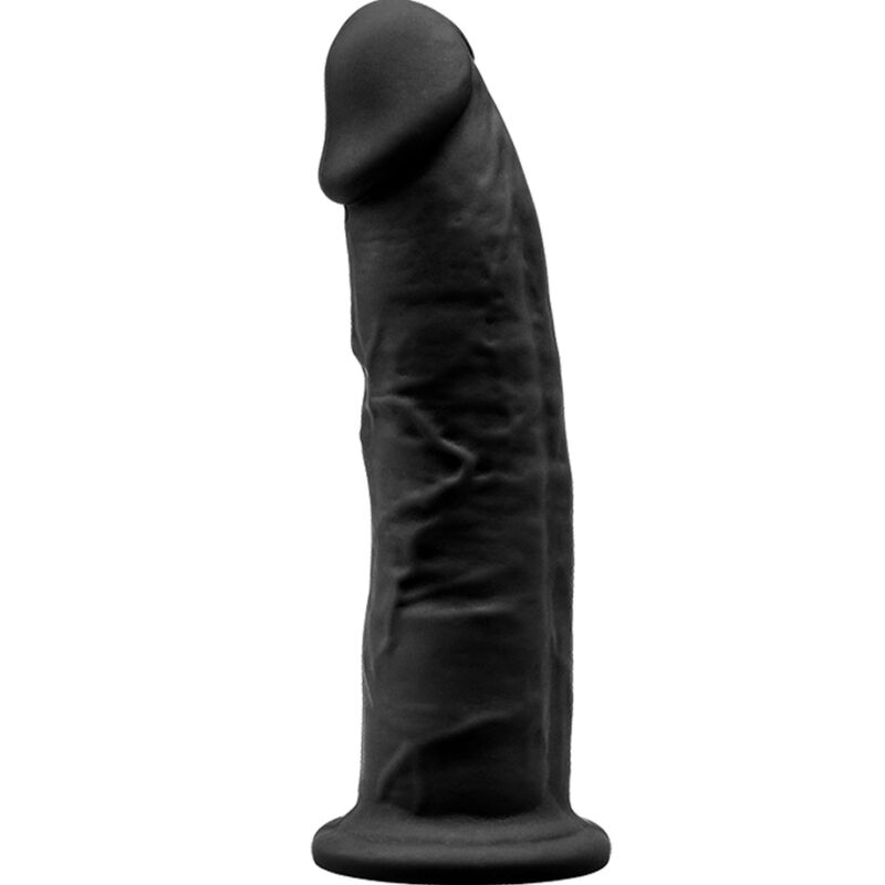 SILEXD - MODELO 2 PÊNIS REALÍSTICO PREMIUM SILEXPAN SILICONE PRETO 15 CM - Sexshoptuga 