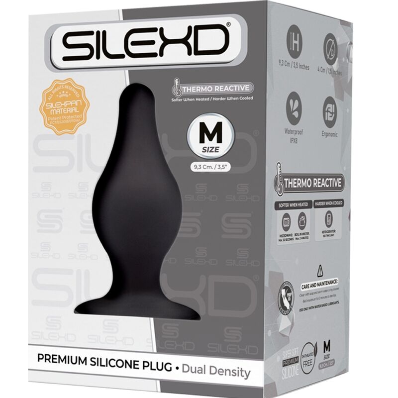 SILEXD - MODELO 2 PLUG ANAL PREMIUM SILEXPAN SILICONE PREMIUM TERMOREATIVO TAMANHO M - Sexshoptuga 