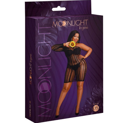 MOONLIGHT - VESTIDO MODELO 5 PRETO PLUS SIZE - Sexshoptuga 