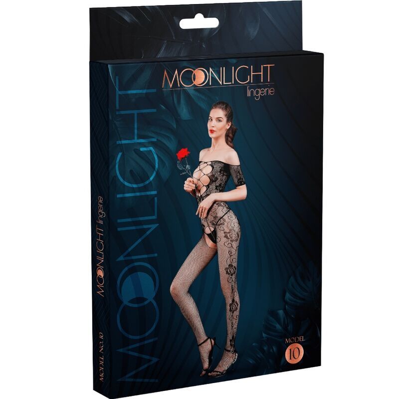 MOONLIGHT - MODELO 10 BODYSTOCKING PRETO TAMANHO ÚNICO - Sexshoptuga  Sexshoptuga 