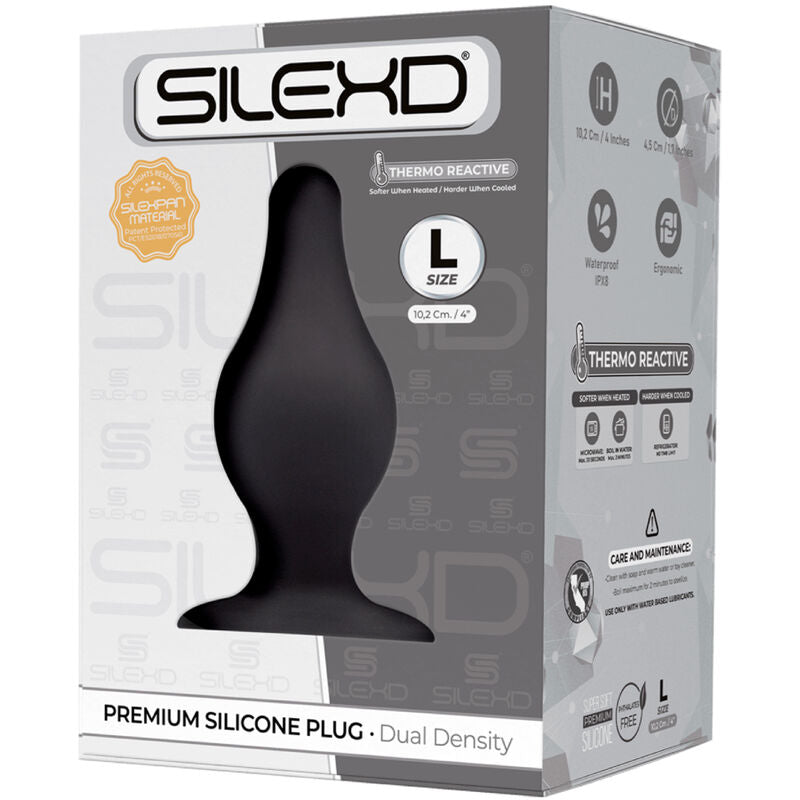 SILEXD - MODELO 2 PLUG ANAL PREMIUM SILEXPAN SILICONE PREMIUM TERMOREATIVO TAMANHO L - Sexshoptuga 