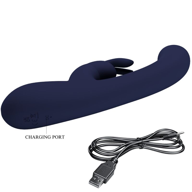 PRETTY LOVE - VIBRADOR DE COELHO LAMAR E PONTO G AZUL - Sexshoptuga 