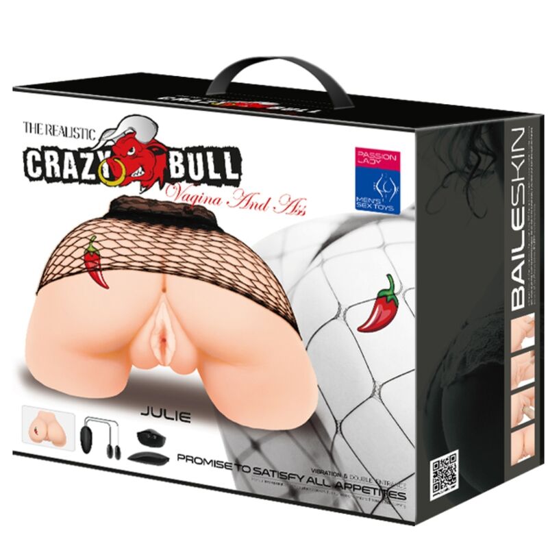 CRAZY BULL - VAGINA E NUS COM MALHA REALÍSTICA COM VIBRAO - Sexshoptuga  Sexshoptuga 