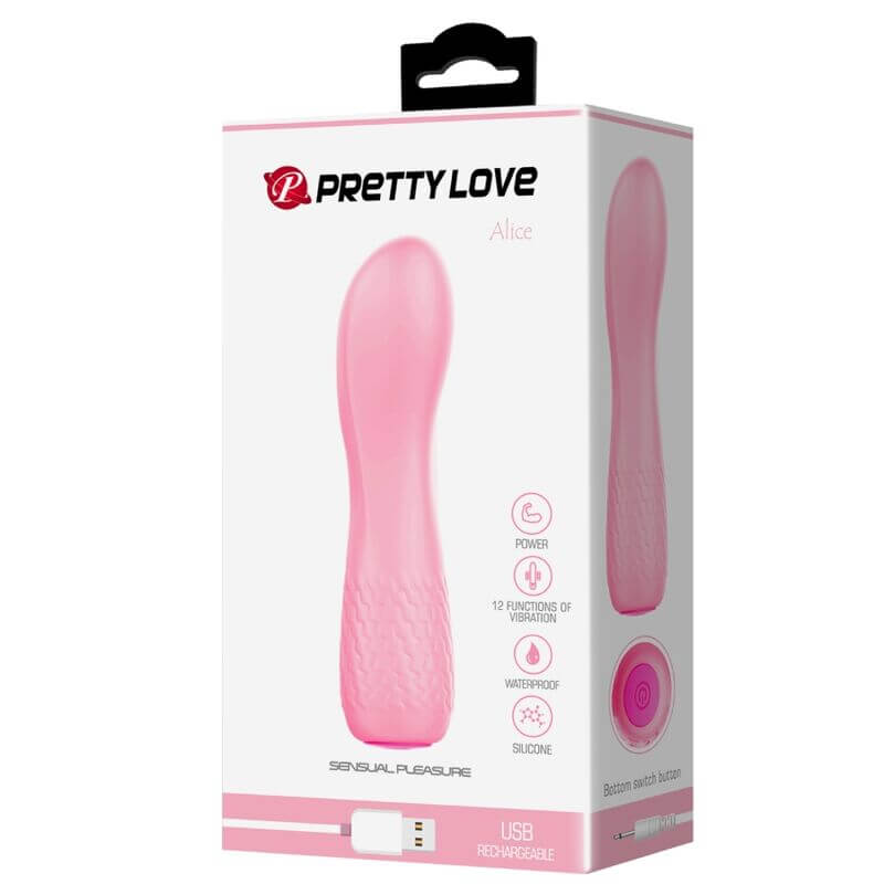 PRETTY LOVE - ALICE RECHARGEABLE VIBRATOR PINK Sexshoptuga 