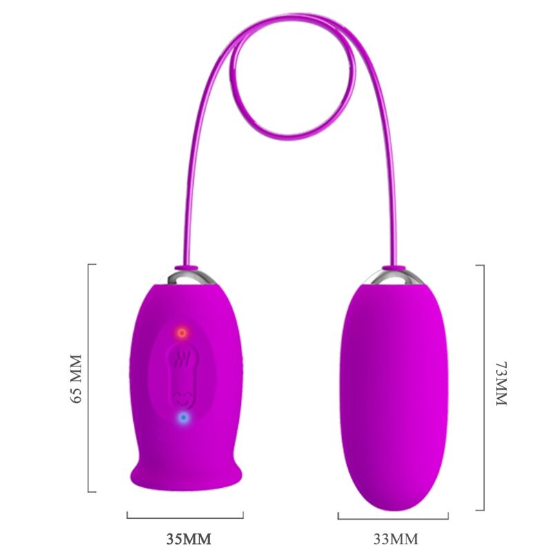 PRETTY LOVE - VIBRADOR RECARREGVEL DAISY DUAL EGG ROXO - Sexshoptuga 