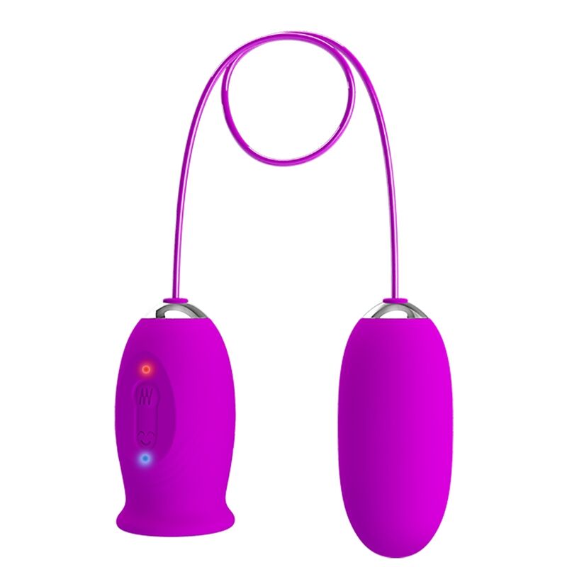 PRETTY LOVE - VIBRADOR RECARREGVEL DAISY DUAL EGG ROXO - Sexshoptuga 