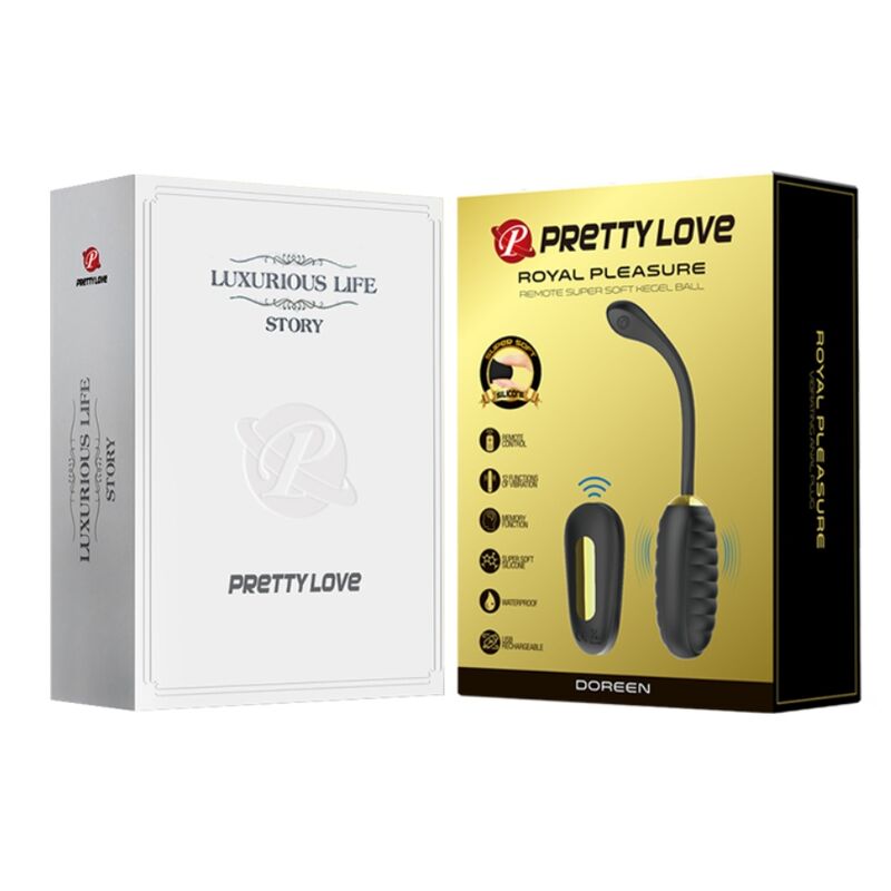 PRETTY LOVE - OVO VIBRATÓRIO RECARREGVEL DOREEN LUXURY PRETO - Sexshoptuga  Sexshoptuga 