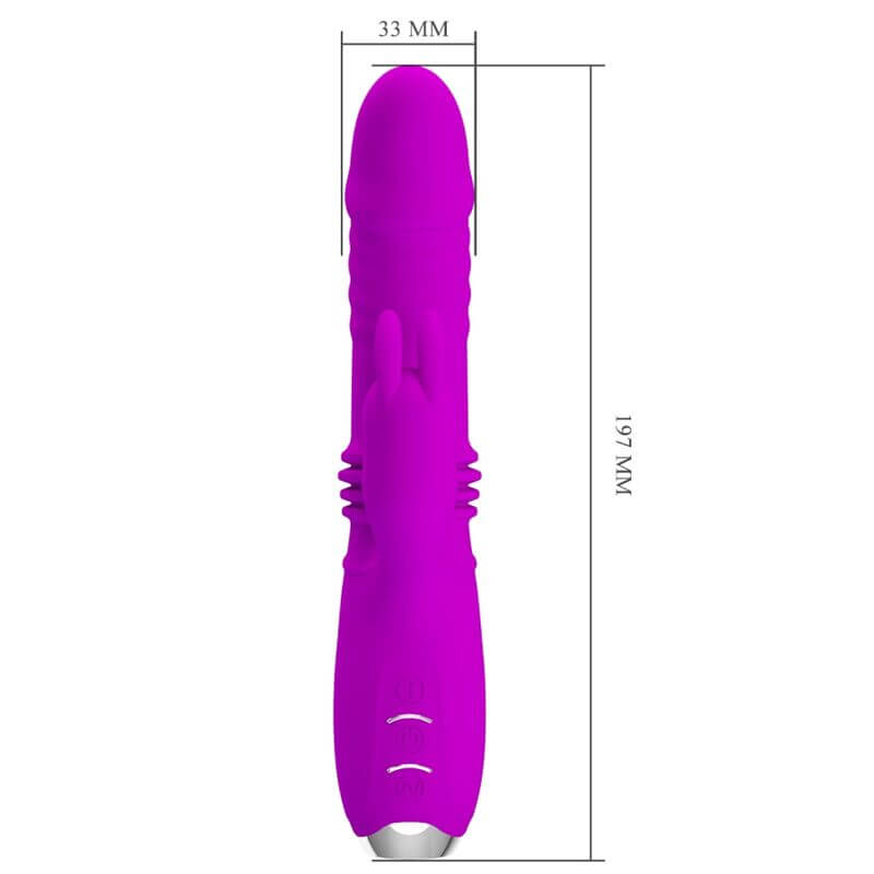 PRETTY LOVE - VIBRADOR DE COELHO RECARREGVEL DOROTHY ROXO Sexshoptuga 