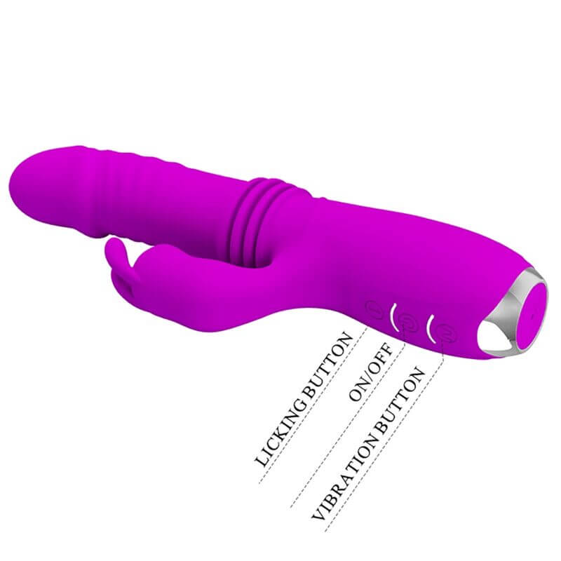 PRETTY LOVE - VIBRADOR DE COELHO RECARREGVEL DOROTHY ROXO Sexshoptuga 