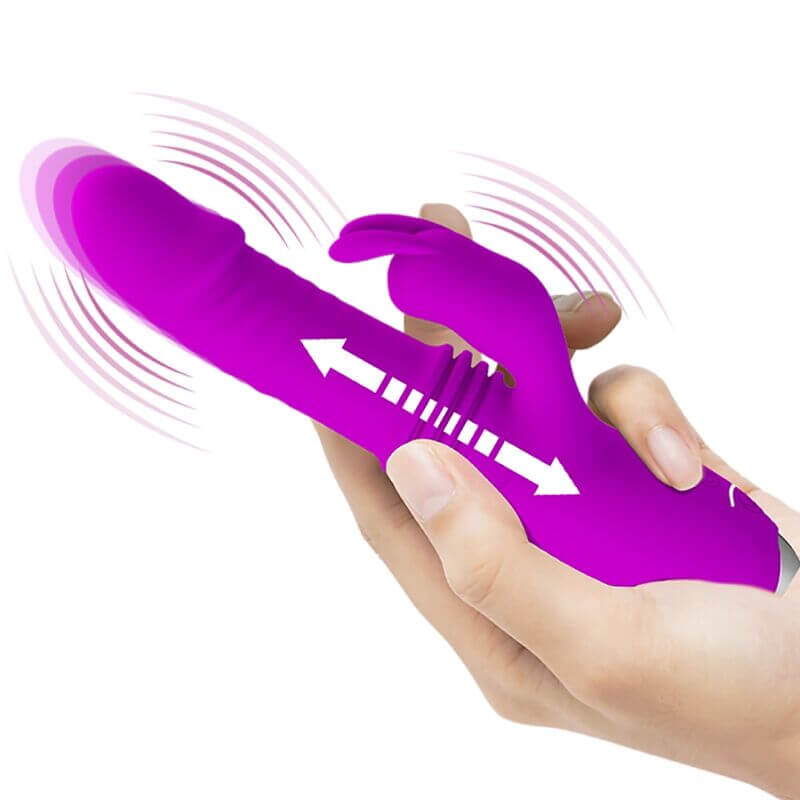 PRETTY LOVE - VIBRADOR DE COELHO RECARREGVEL DOROTHY ROXO Sexshoptuga 