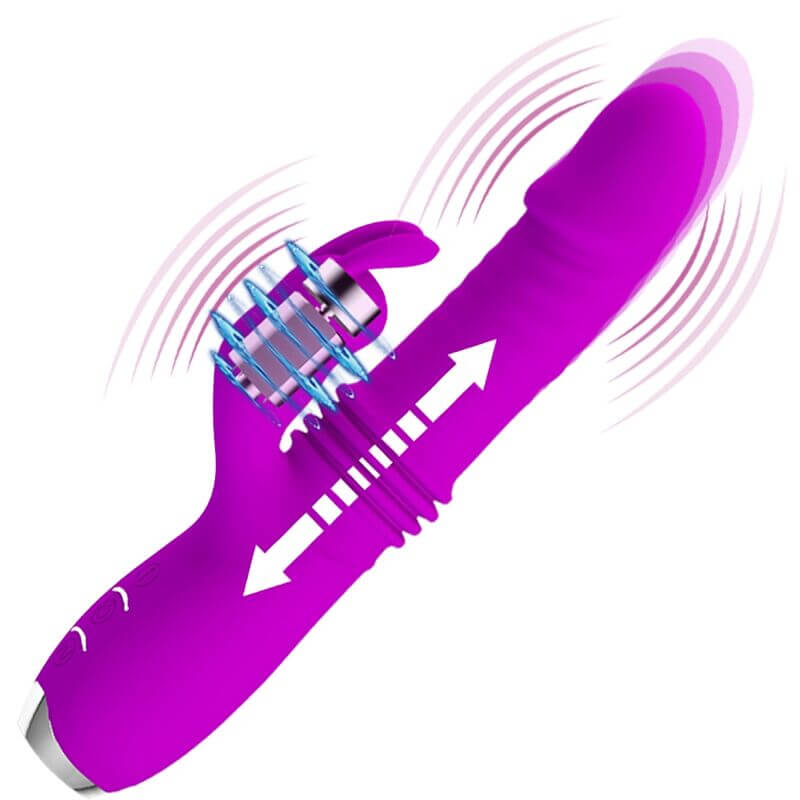 PRETTY LOVE - VIBRADOR DE COELHO RECARREGVEL DOROTHY ROXO Sexshoptuga 