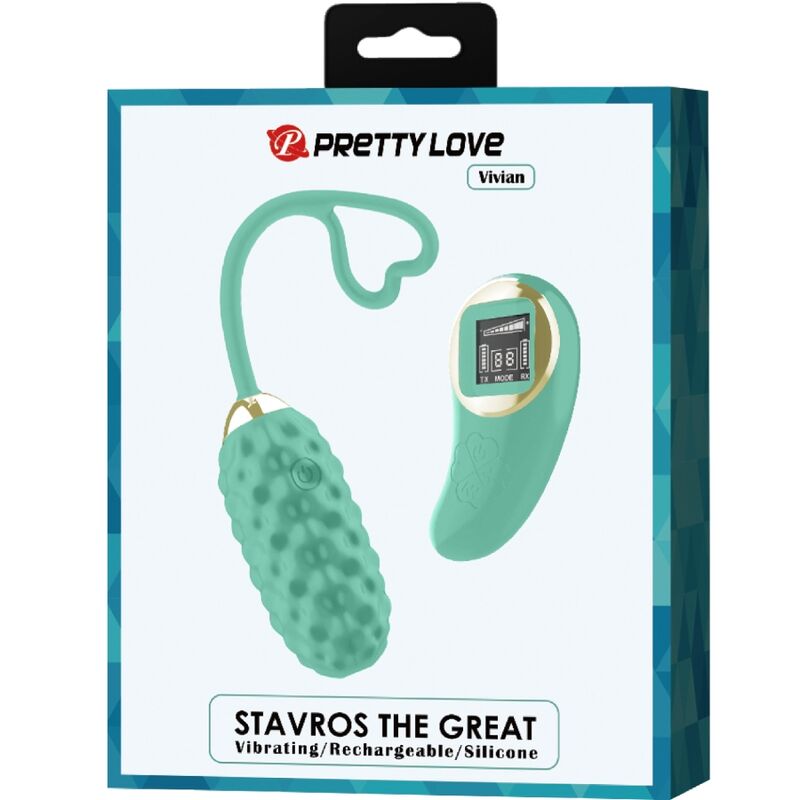 PRETTY LOVE - OVO VIBRATÓRIO DE CONTROLE REMOTO VIVIAN GREEN - Sexshoptuga  Sexshoptuga 