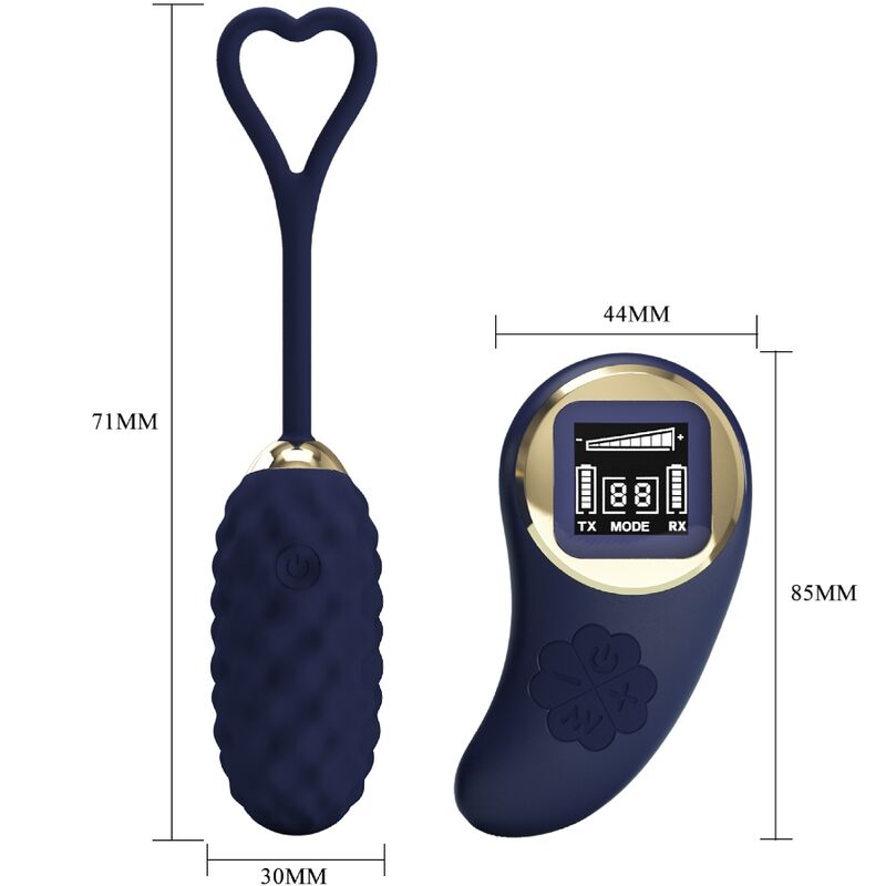 PRETTY LOVE - OVO VIBRATÓRIO DE CONTROLE REMOTO VIVIAN BLUE - Sexshoptuga 