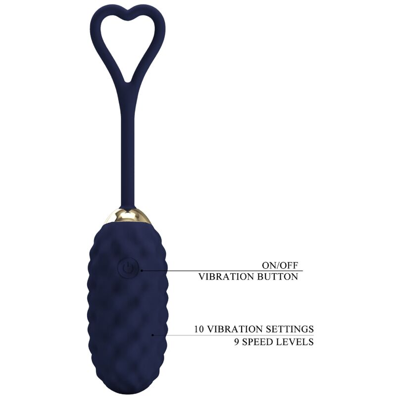 PRETTY LOVE - OVO VIBRATÓRIO DE CONTROLE REMOTO VIVIAN BLUE - Sexshoptuga 