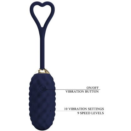 PRETTY LOVE - OVO VIBRATÓRIO DE CONTROLE REMOTO VIVIAN BLUE - Sexshoptuga 