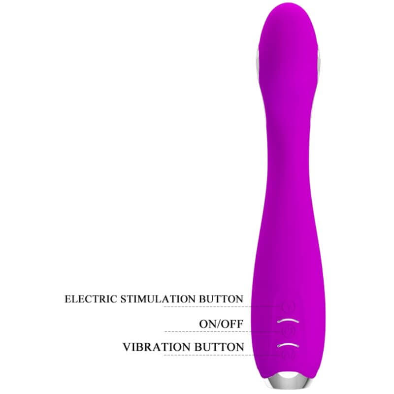 PRETTY LOVE - HECTOR RECHARGEABLE ELECTROSHOCK VIBRATOR - WATERPROOF PURPLE