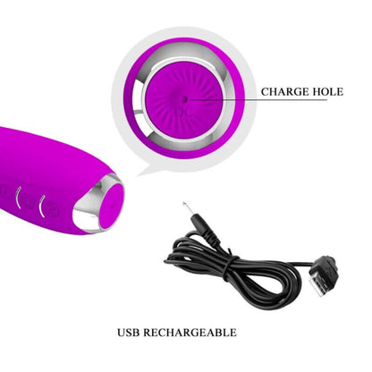 PRETTY LOVE - HECTOR RECHARGEABLE ELECTROSHOCK VIBRATOR - WATERPROOF PURPLE