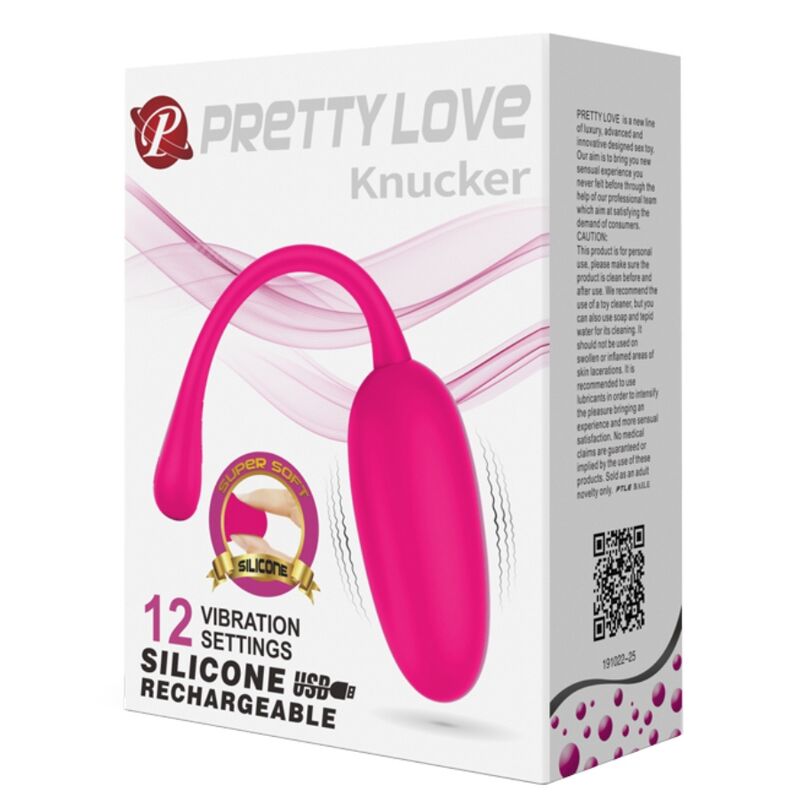 PRETTY LOVE - OVO VIBRATÓRIO RECARREGVEL KNUCKER ROSA - Sexshoptuga  Sexshoptuga 