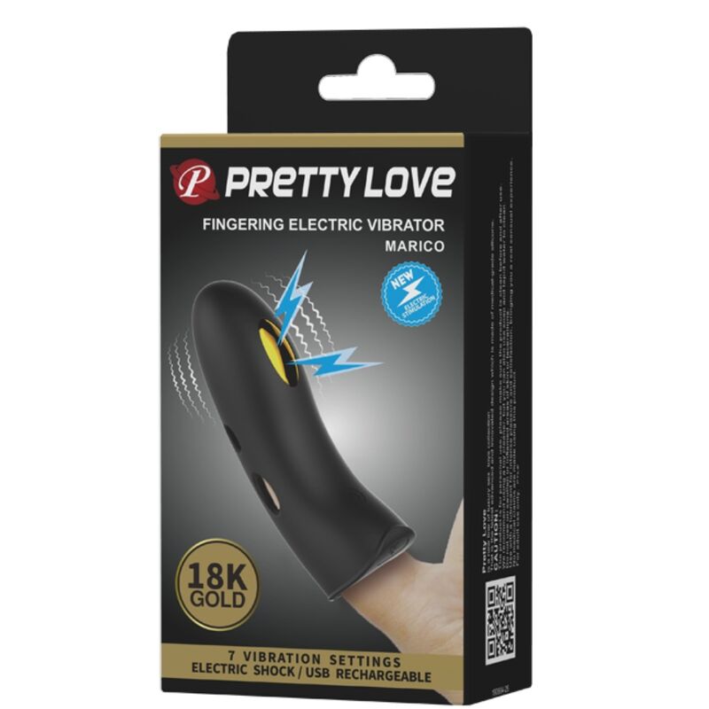 PRETTY LOVE - CAPA DE DEDO ELETROESTIMULADOR PRETA MARICO - Sexshoptuga  Sexshoptuga 