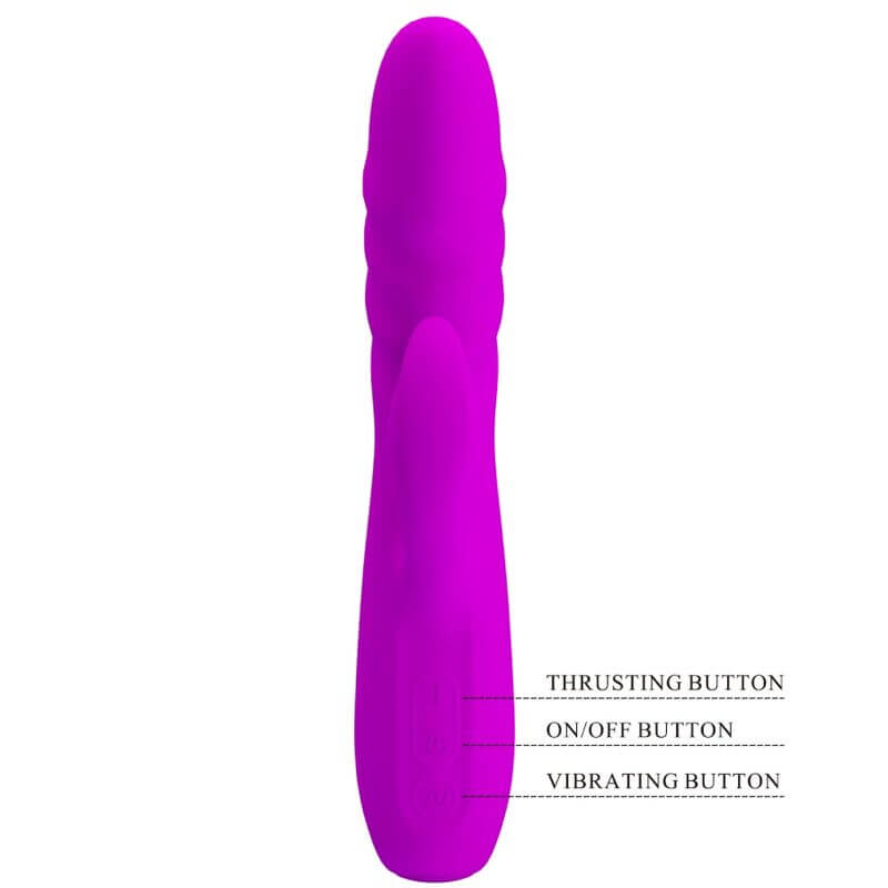 PRETTY LOVE - VIBRADOR DE COELHO RECARREGVEL MELANIE ROXO Sexshoptuga 