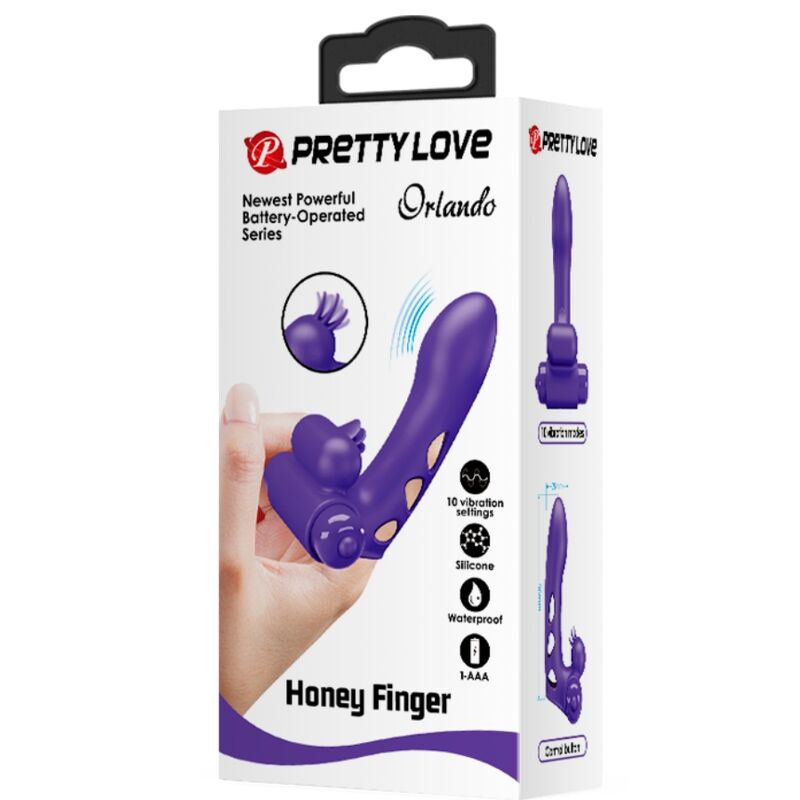 PRETTY LOVE - CAPA DE DEDO VIBRADOR ROXO ORLANDO - Sexshoptuga  Sexshoptuga 