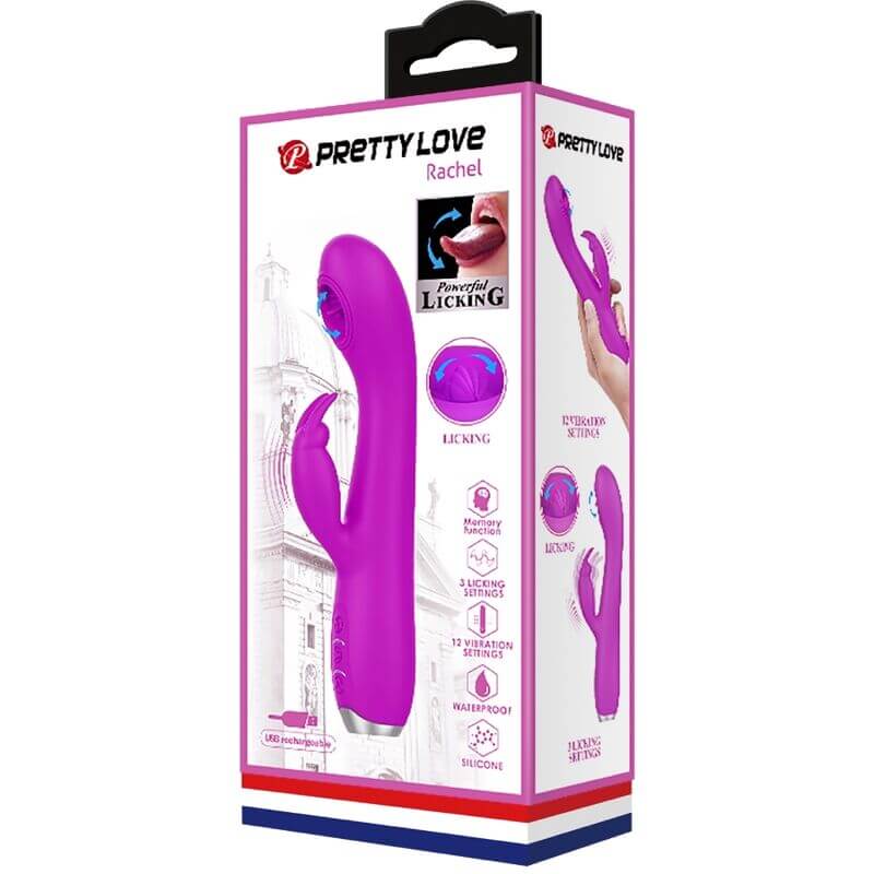 PRETTY LOVE - RACHEL RECHARGEABLE VIBRATOR WITH PURPLE SUCKER Sexshoptuga 