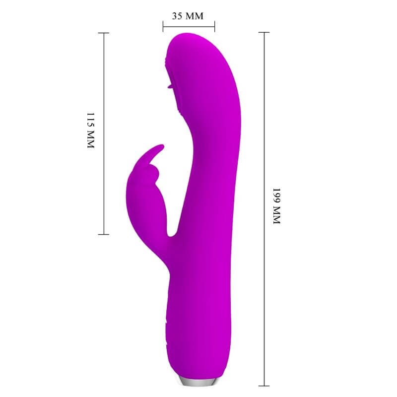 PRETTY LOVE - RACHEL RECHARGEABLE VIBRATOR WITH PURPLE SUCKER Sexshoptuga 