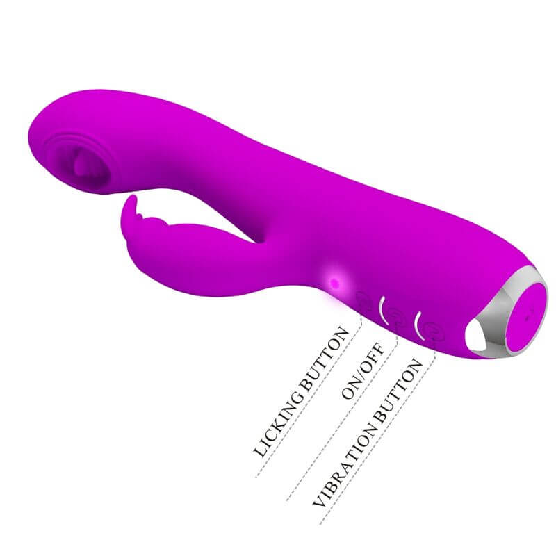 PRETTY LOVE - RACHEL RECHARGEABLE VIBRATOR WITH PURPLE SUCKER Sexshoptuga 