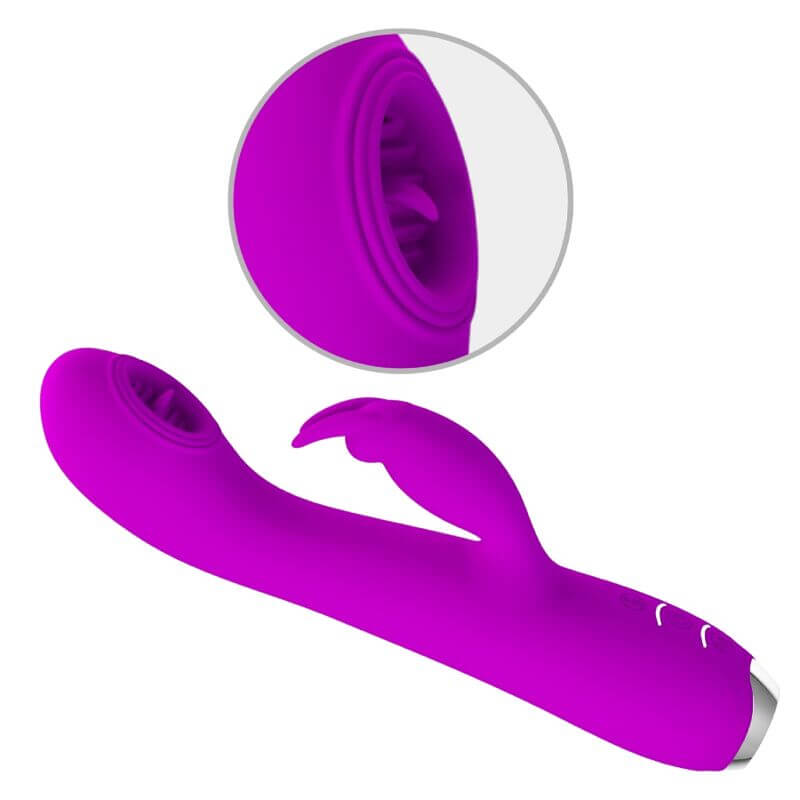 PRETTY LOVE - RACHEL RECHARGEABLE VIBRATOR WITH PURPLE SUCKER Sexshoptuga 