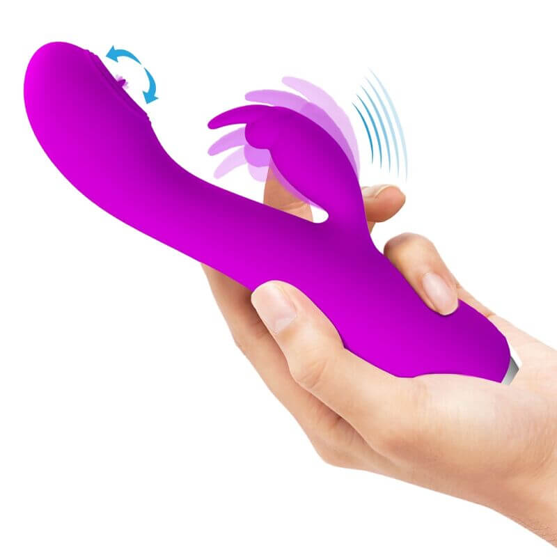 PRETTY LOVE - RACHEL RECHARGEABLE VIBRATOR WITH PURPLE SUCKER Sexshoptuga 