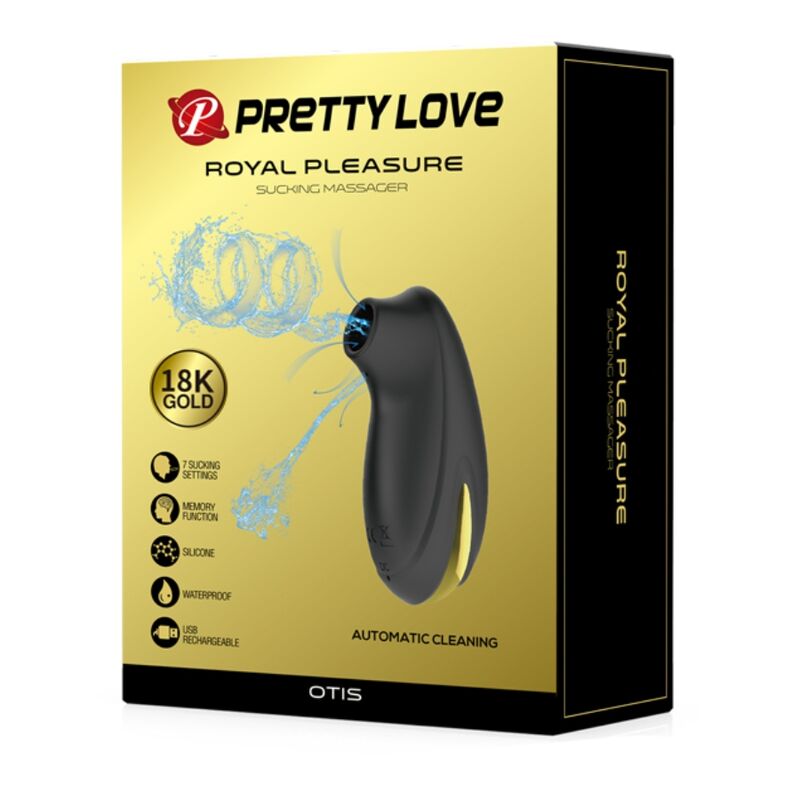 PRETTY LOVE - MASSAGER DE SUCO DE LUXO RECARREGVEL PRETO - Sexshoptuga  Sexshoptuga 