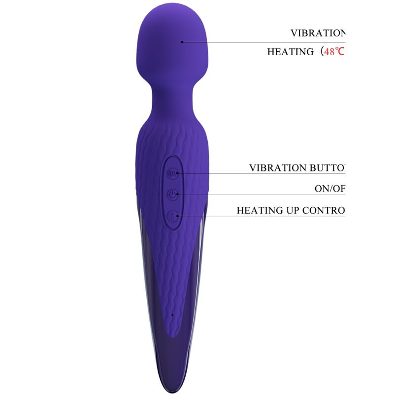 PRETTY LOVE - ANTONY YOUTH WAND VIBRADOR VIOLETA EFEITO DE CALOR - Sexshoptuga  Sexshoptuga 