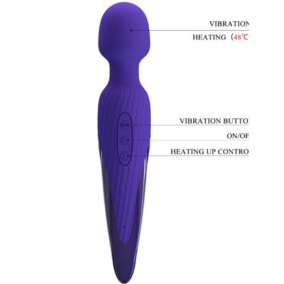 PRETTY LOVE - ANTONY YOUTH WAND VIBRADOR VIOLETA EFEITO DE CALOR - Sexshoptuga 