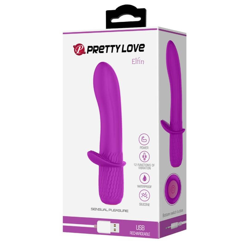 PRETTY LOVE - VIBRADOR RECARREGVEL TROY ROXO - Sexshoptuga 