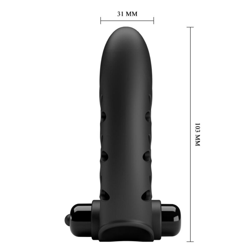 PRETTY LOVE - CAPA DE DEDO VIBRADOR DE COELHO PRETO VANCE - Sexshoptuga  Sexshoptuga 