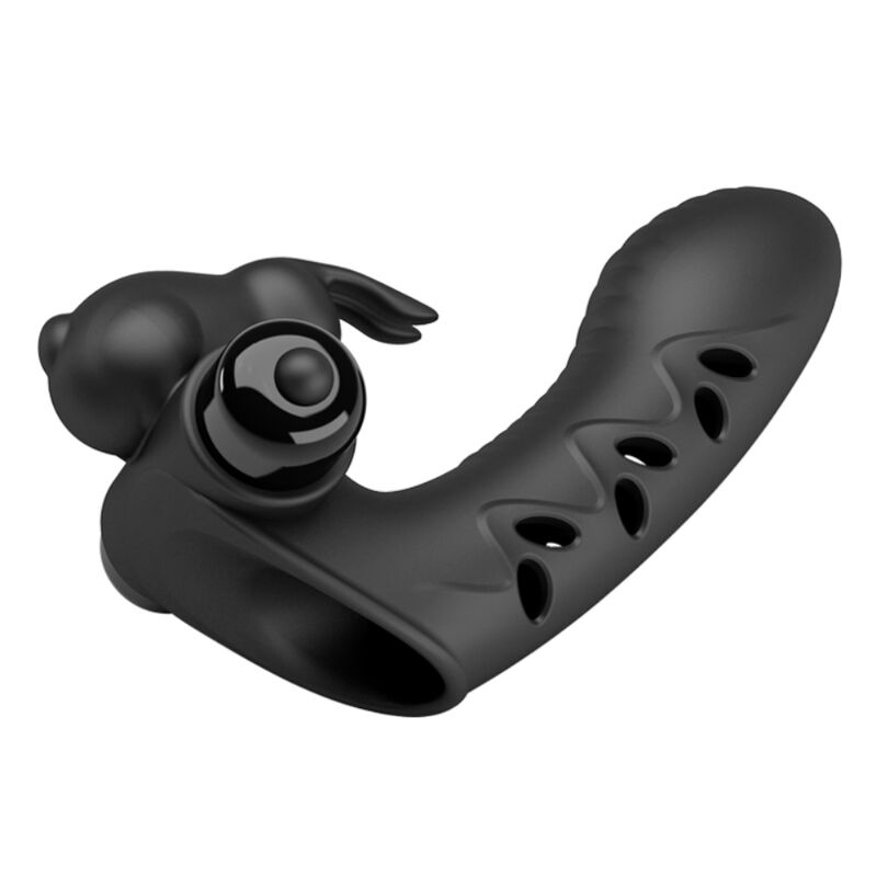 PRETTY LOVE - CAPA DE DEDO VIBRADOR DE COELHO PRETO VANCE - Sexshoptuga  Sexshoptuga 